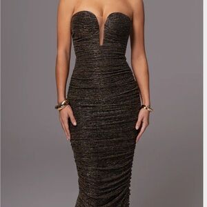 JLUXLABEL Metallic Strapless Dress